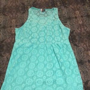 Seafoam green lace sundress